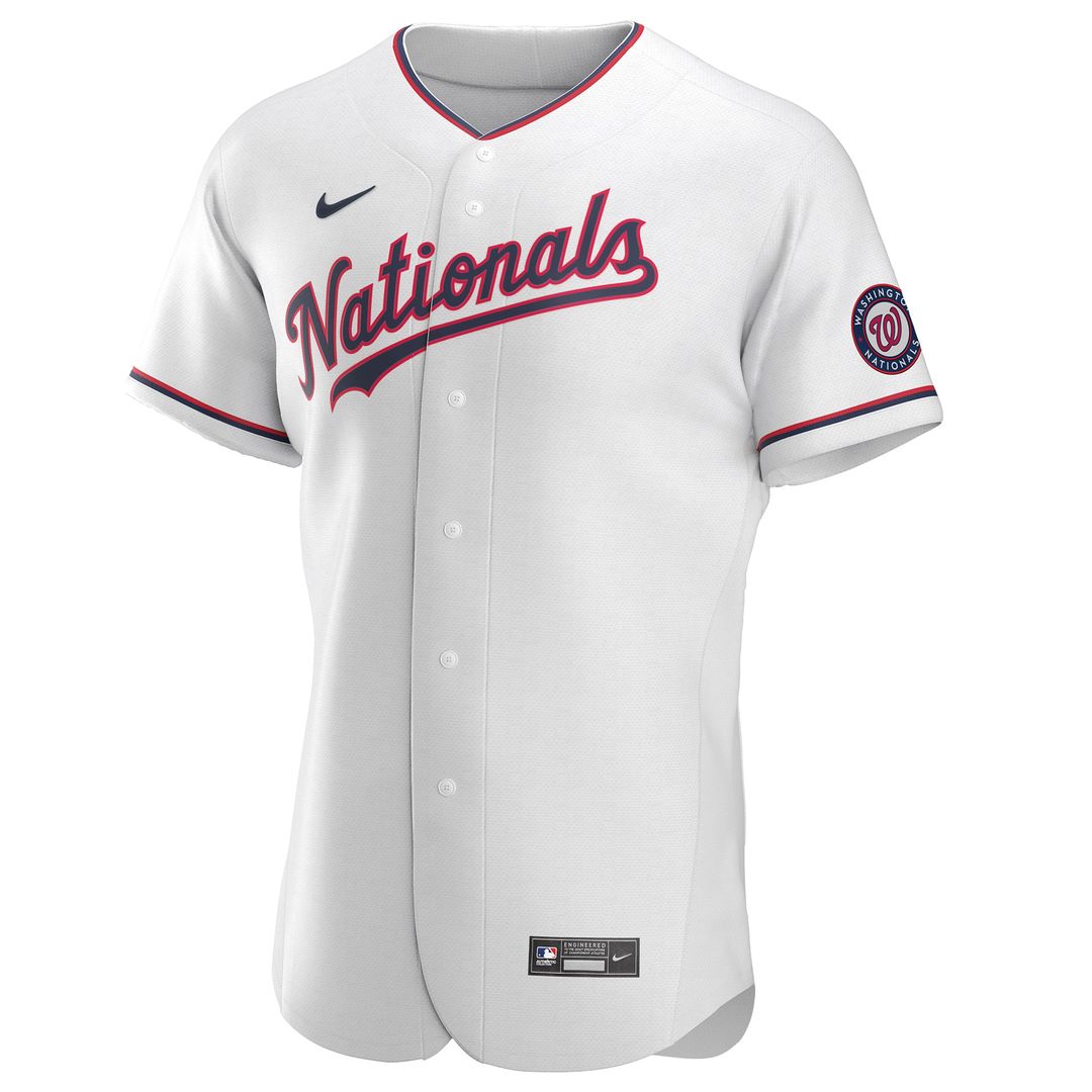 Washington Nationals Nike White Alternate Authentic Team Jersey product image 2, provided for visual reference and product