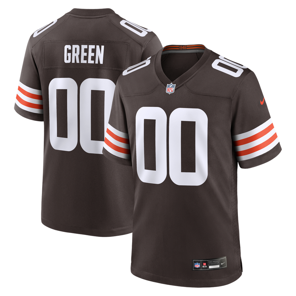 Cleveland Browns Taylen Green Nike Brown Game Jersey product image 1, provided for visual reference and product detail review