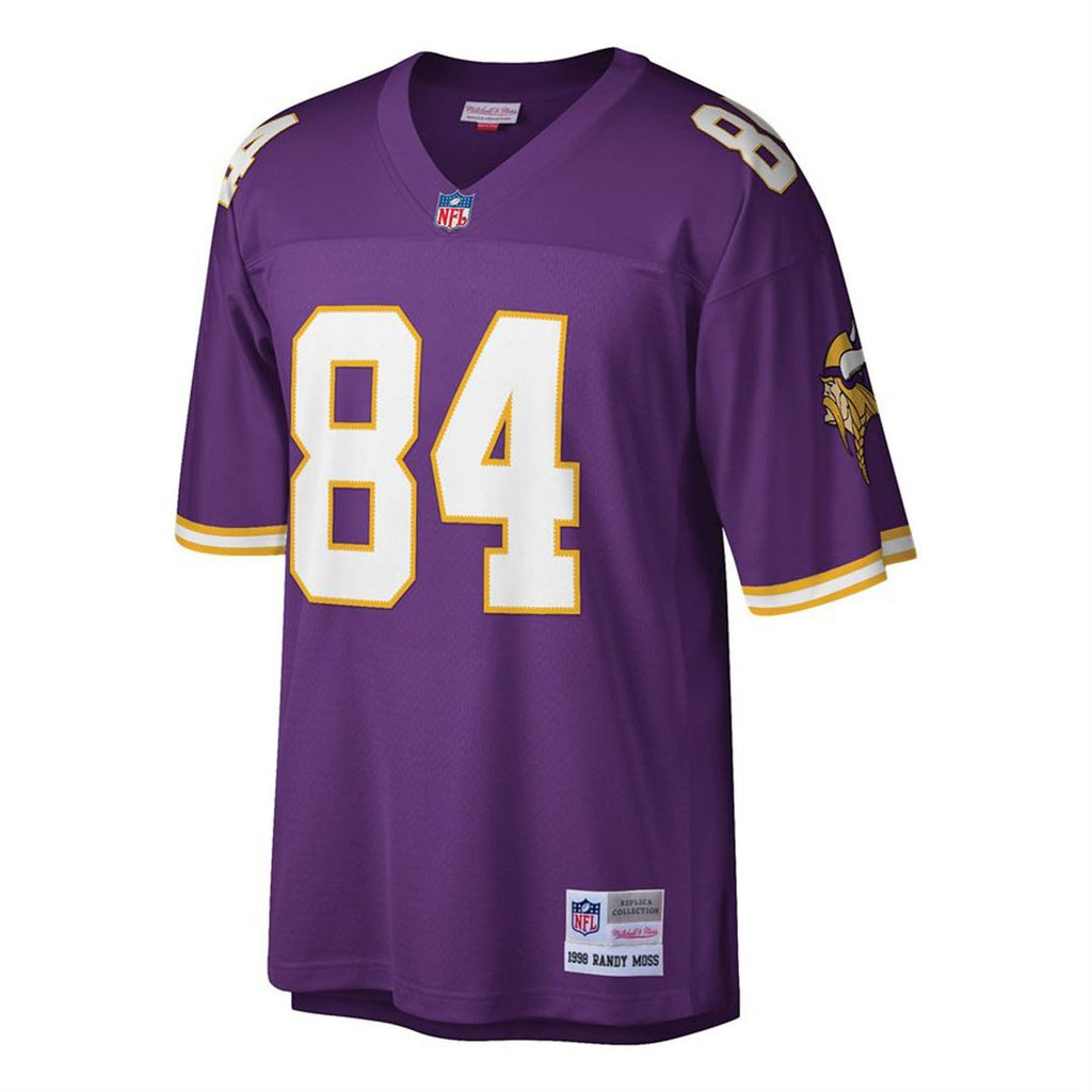 Minnesota Vikings Randy Moss Mitchell & Ness Purple Big & Tall 1998 Retired Player Replica Jersey product image 5, provided