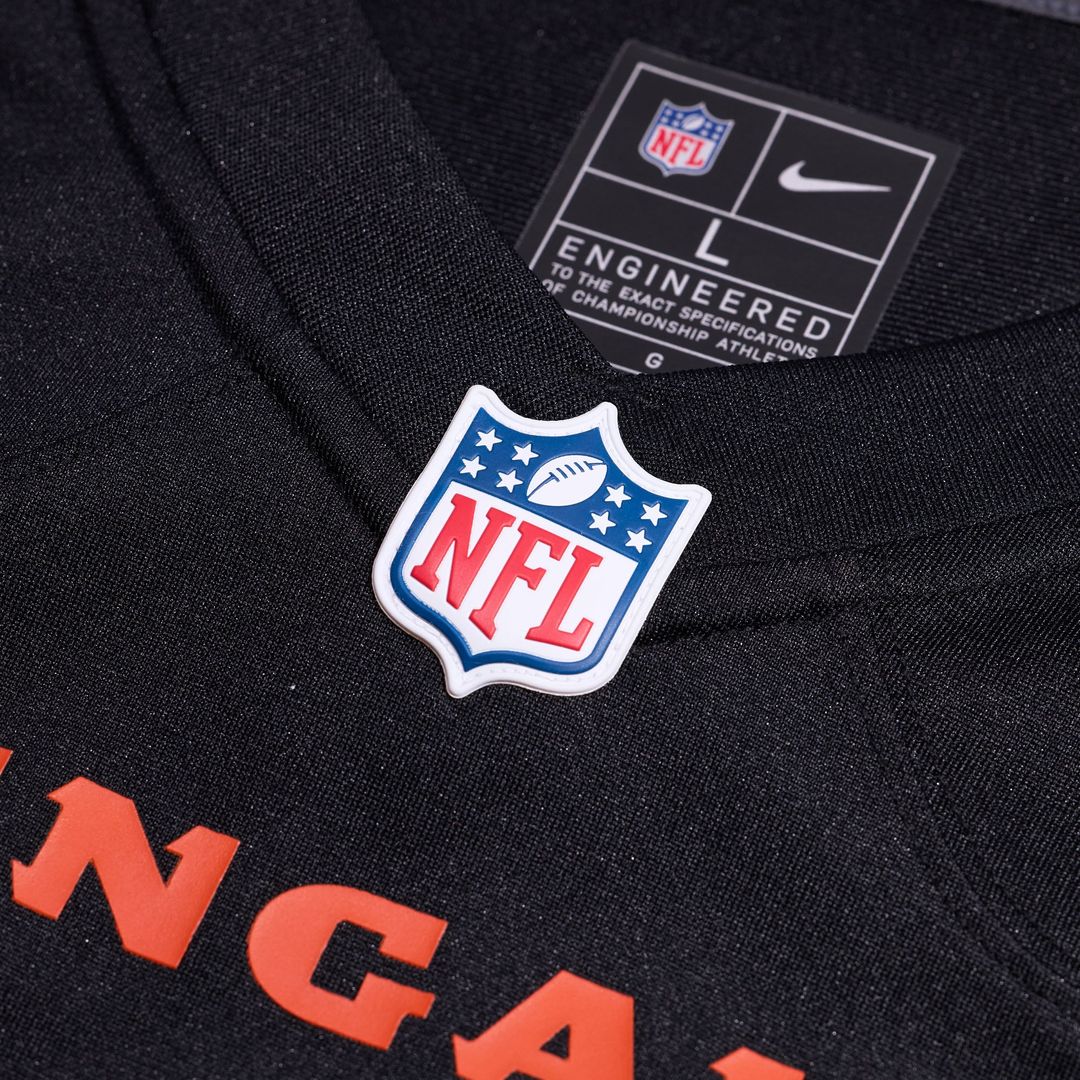 Cincinnati Bengals Nike Black Game Custom Jersey product image 4, provided for visual reference and product detail review