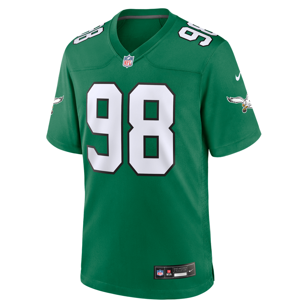 Philadelphia Eagles Jalen Carter Nike White Game Jersey product image 12, provided for visual reference and product detail