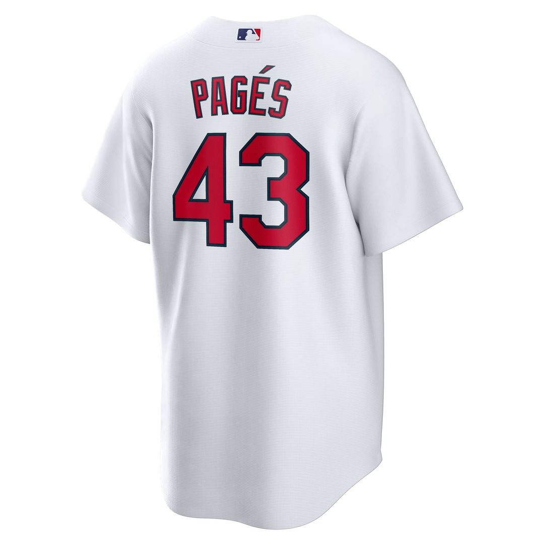 St. Louis Cardinals Pedro Pagés Nike White Home Replica Jersey product image 3, provided for visual reference and product