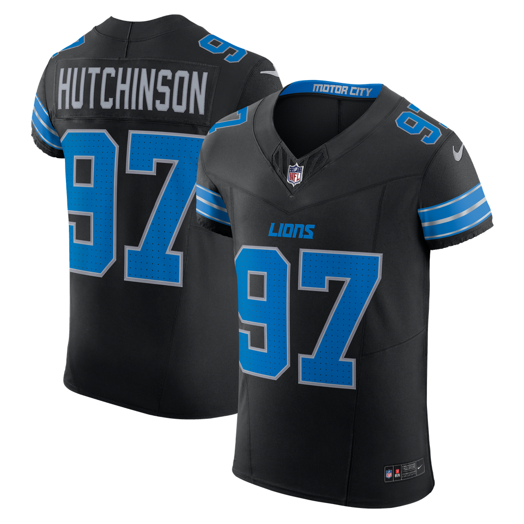 Detroit Lions Aidan Hutchinson Nike Black Alternate Vapor F.U.S.E. Elite Jersey product image 11, provided for visual