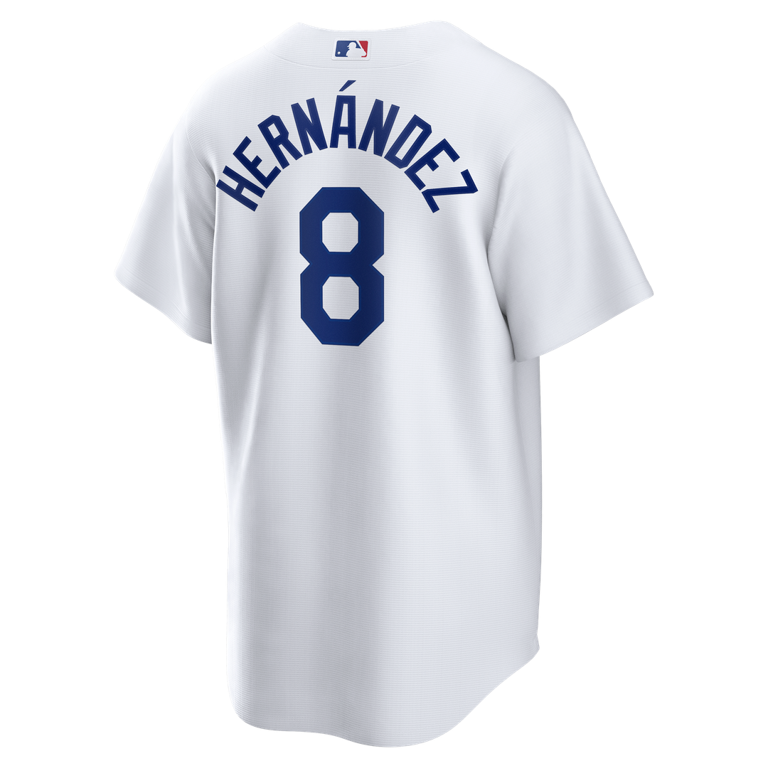 Los Angeles Dodgers Enrique Hernández Nike White Home Replica Jersey product image 3, provided for visual reference and