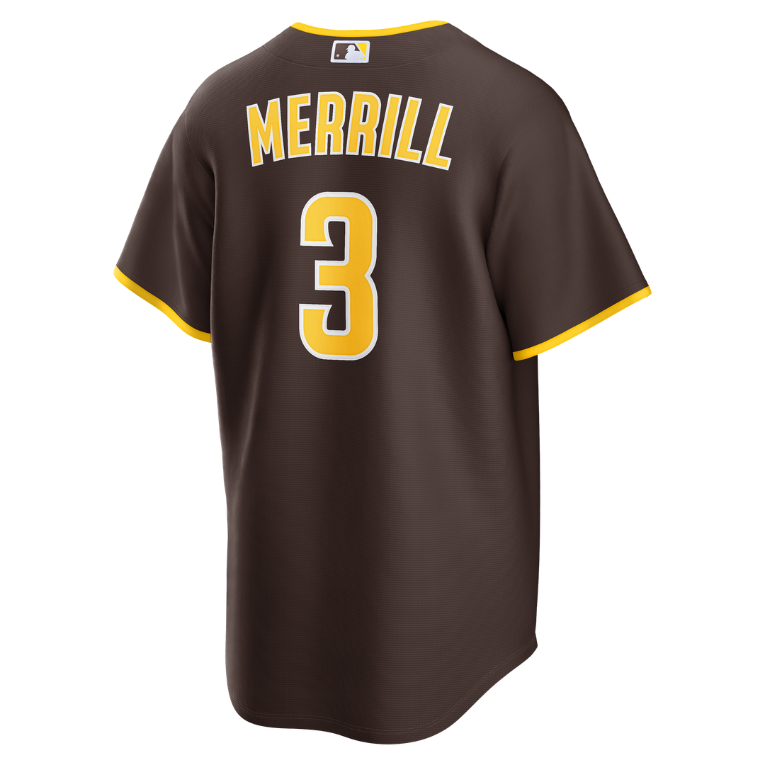 San Diego Padres Jackson Merrill Nike Sand Alternate Replica Jersey product image 13, provided for visual reference and