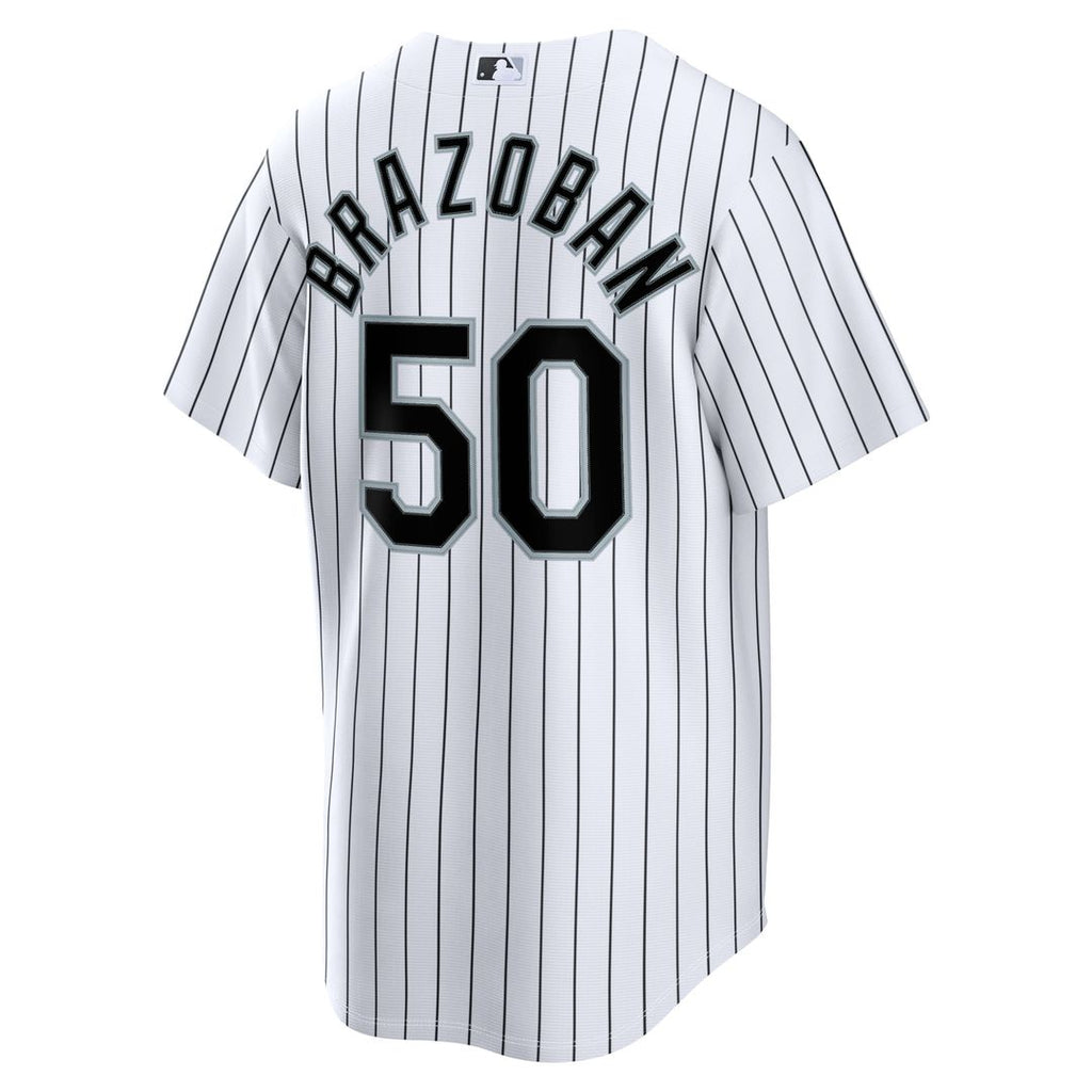 Chicago White Sox Huascar Brazoban Nike White Home Replica Jersey product image 5, provided for visual reference and product