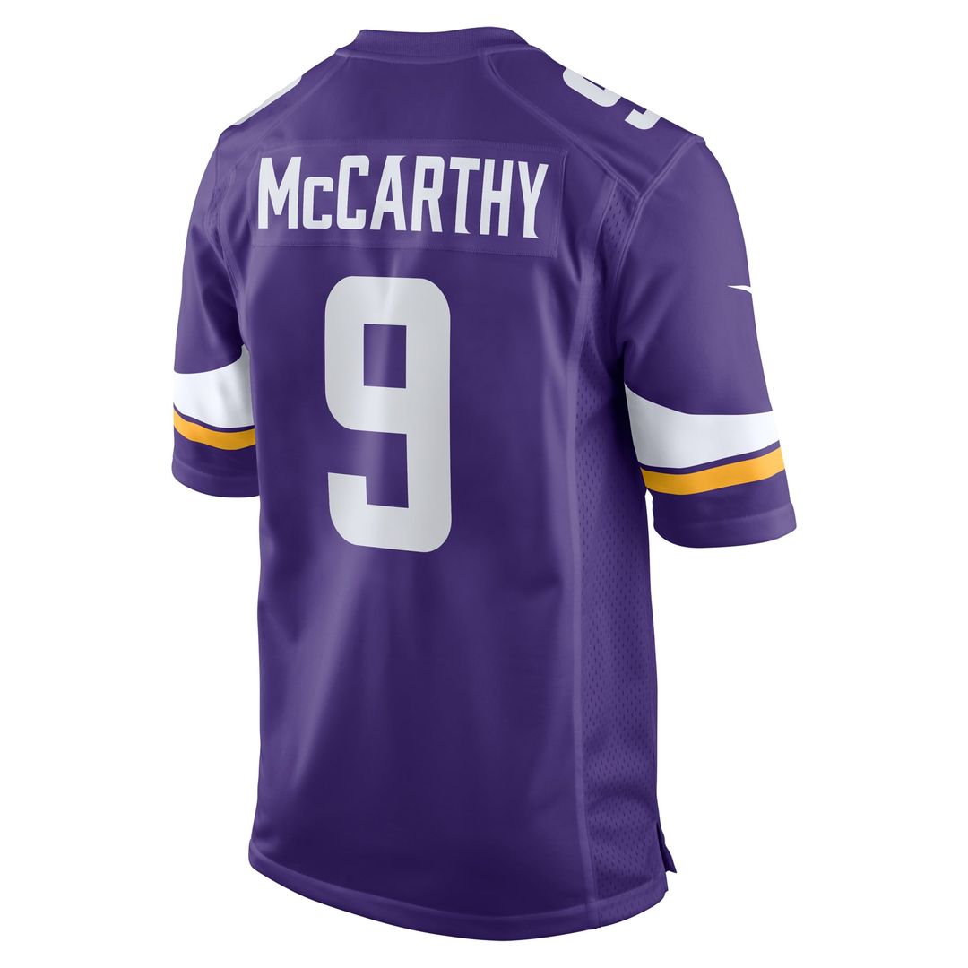 Minnesota Vikings J.J. McCarthy Nike White Alternate Game Player Jersey product image 9, provided for visual reference and
