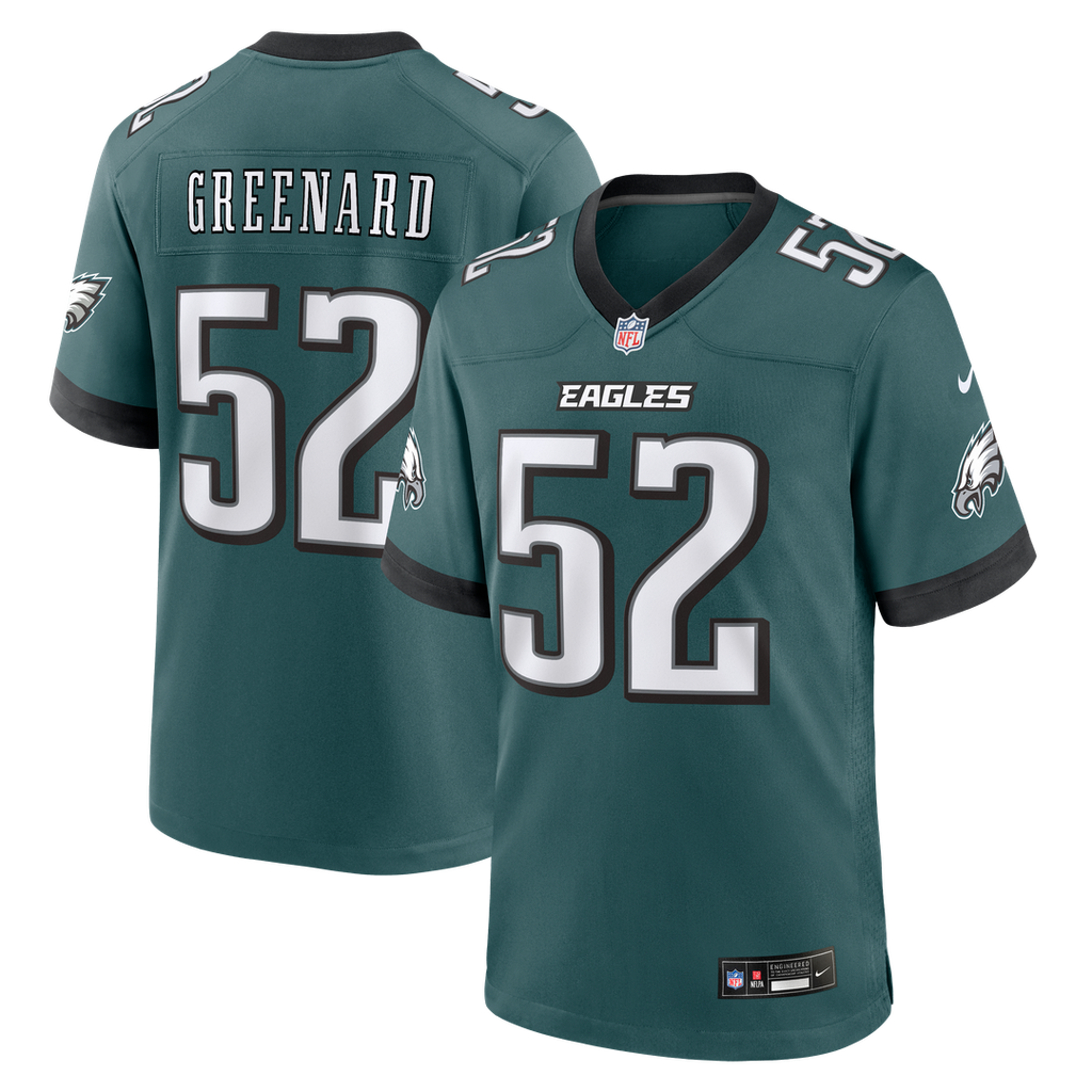Philadelphia Eagles Jonathan Greenard Nike Midnight Green Team Game Jersey product image 1, provided for visual reference