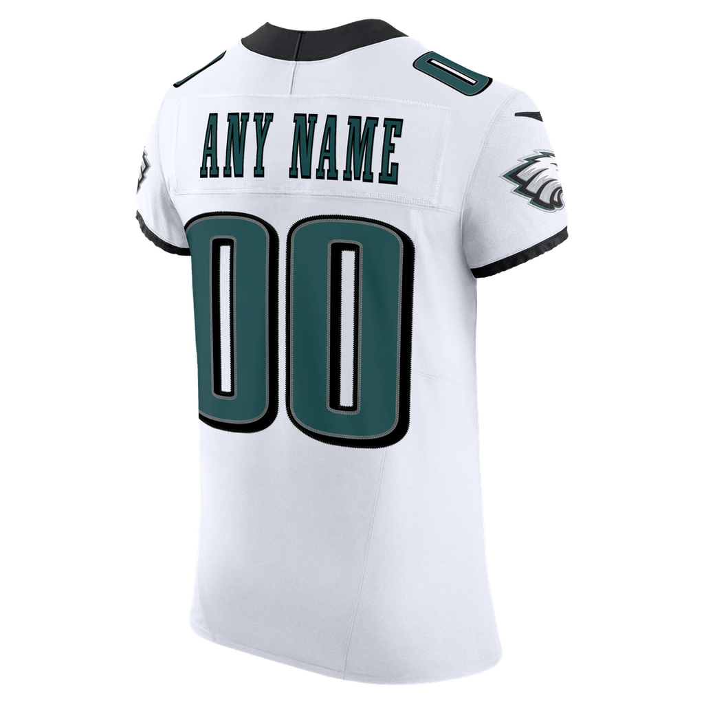 Philadelphia Eagles Nike White Vapor F.U.S.E. Elite Custom Jersey product image 3, provided for visual reference and product
