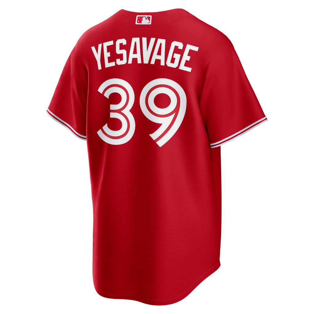 Toronto Blue Jays Trey Yesavage Nike Red Canada Day Replica Jersey product image 3, provided for visual reference and