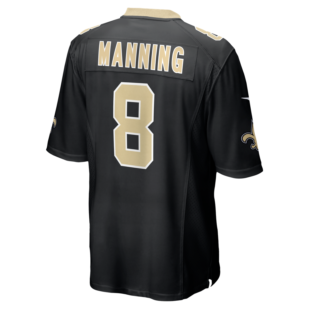 New Orleans Saints Archie Manning Nike Black Game Retired Player Jersey product image 3, provided for visual reference and