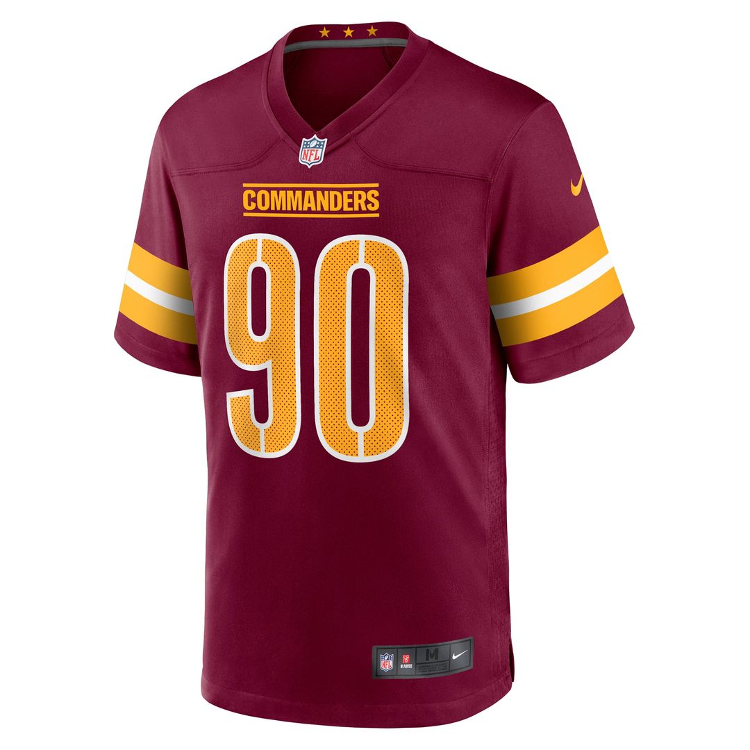 Washington Commanders Javontae Jean-Baptiste Nike Burgundy Game Jersey product image 2, provided for visual reference and