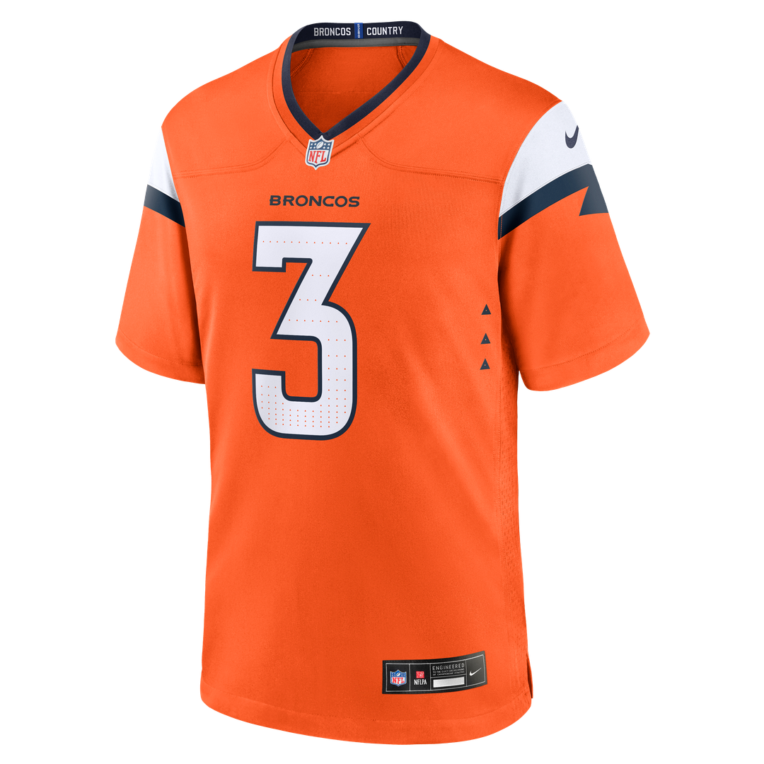 Denver Broncos Wil Lutz Nike Orange Team Game Jersey product image 2, provided for visual reference and product detail review