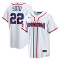 Dominican Republic Baseball Juan Soto Nike White 2026 World Baseball Classic Home Stadium Jersey product image 1, provided
