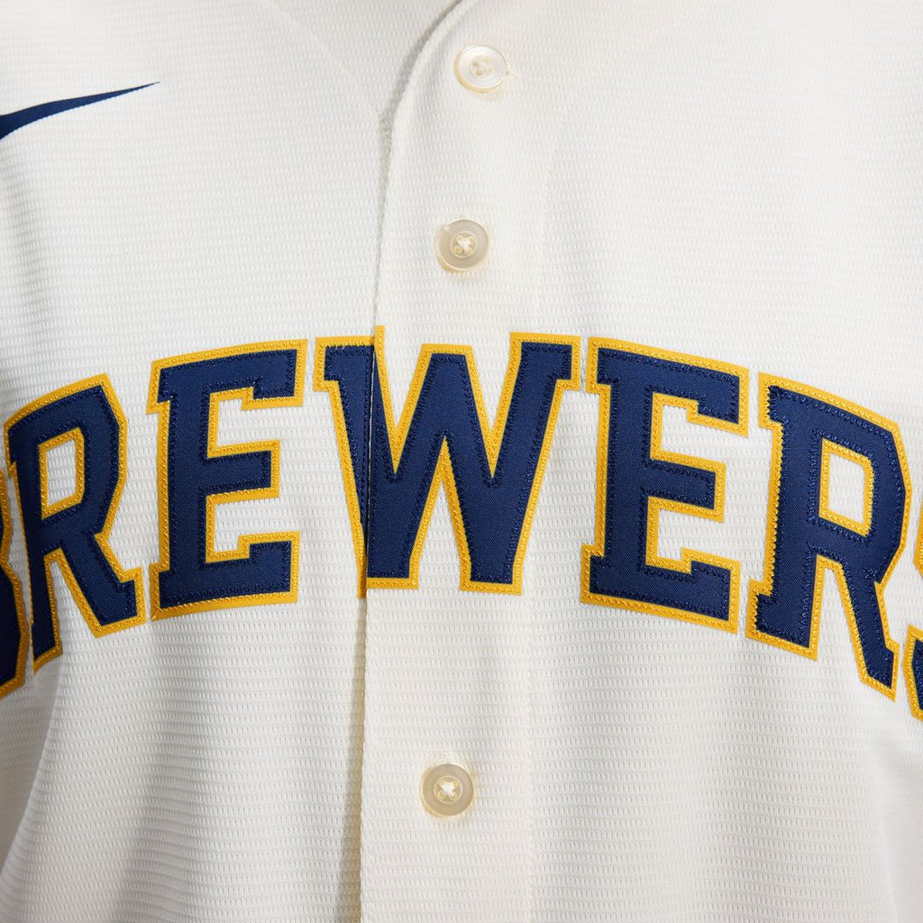 Milwaukee Brewers Nike Cream Home Replica Team Jersey product image 8, provided for visual reference and product detail