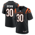 Cincinnati Bengals Chase Brown Nike Black Team Game Jersey product image 1, provided for visual reference and product detail