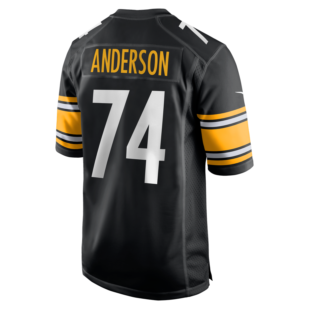 Pittsburgh Steelers Spencer Anderson Nike Black Game Jersey product image 3, provided for visual reference and product