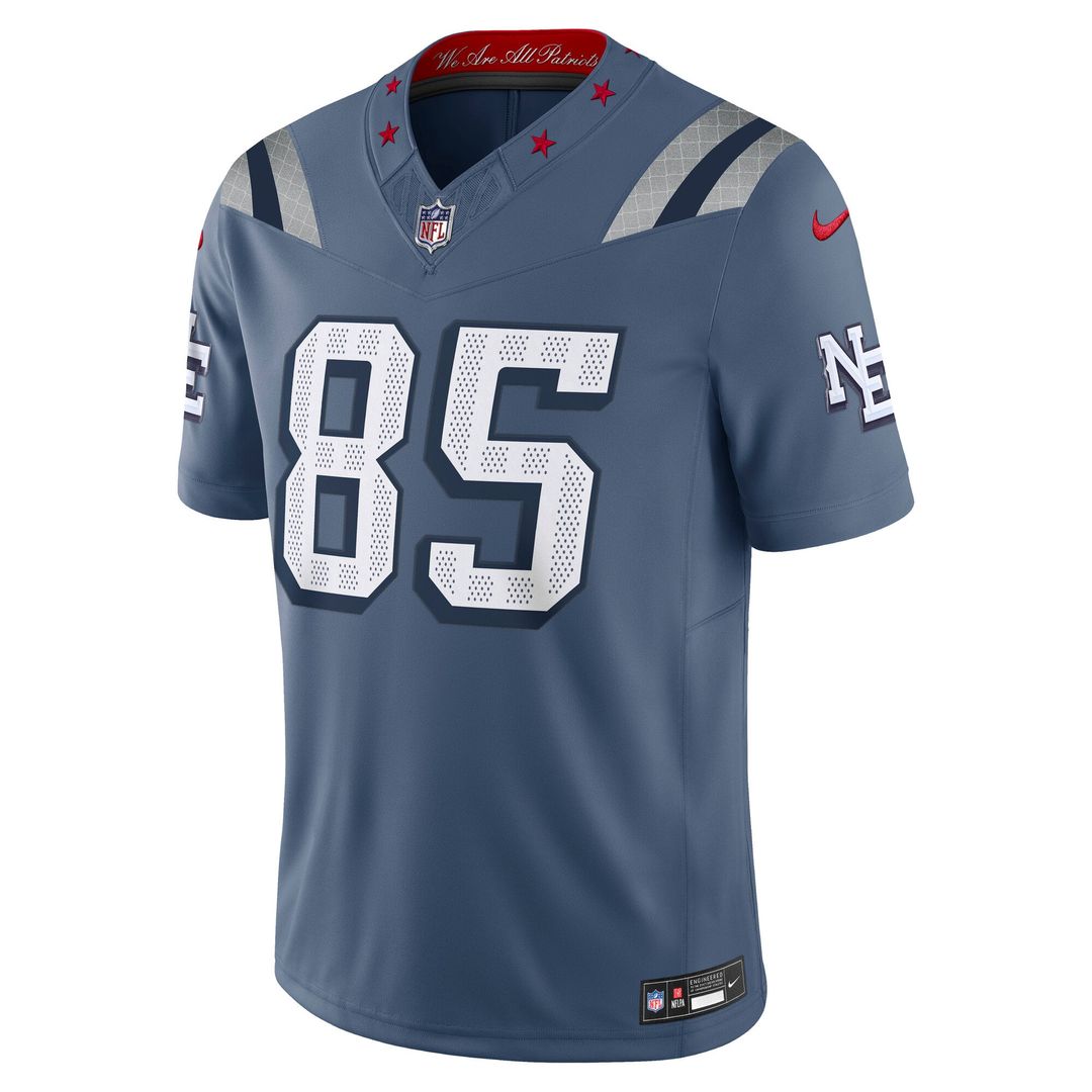 New England Patriots Hunter Henry Nike Blue Rivalries Collection Stitched Limited Jersey product image 2, provided for