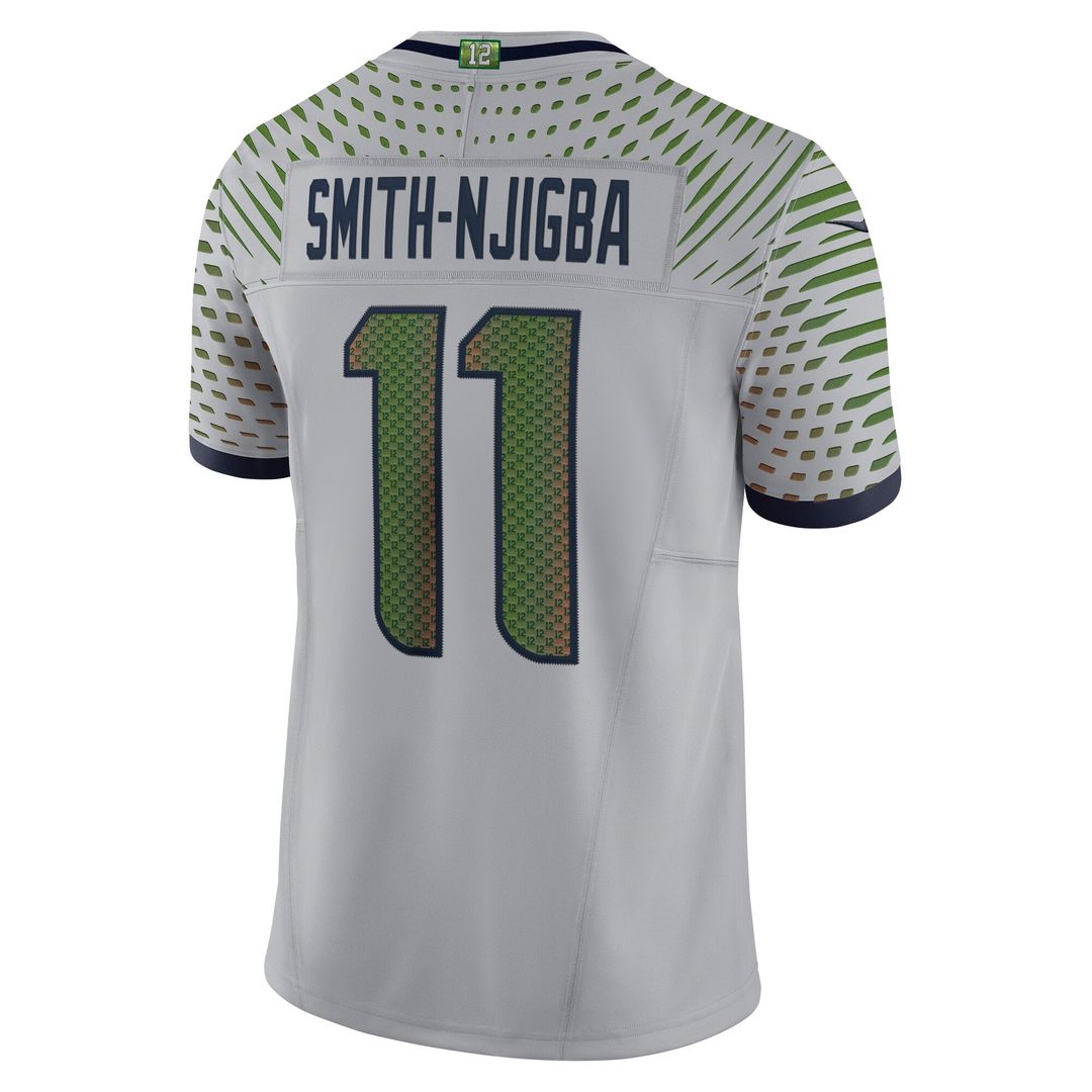 Seattle Seahawks Jaxon Smith-Njigba Nike Gray Rivalries Collection Stitched Limited Jersey product image 3, provided for