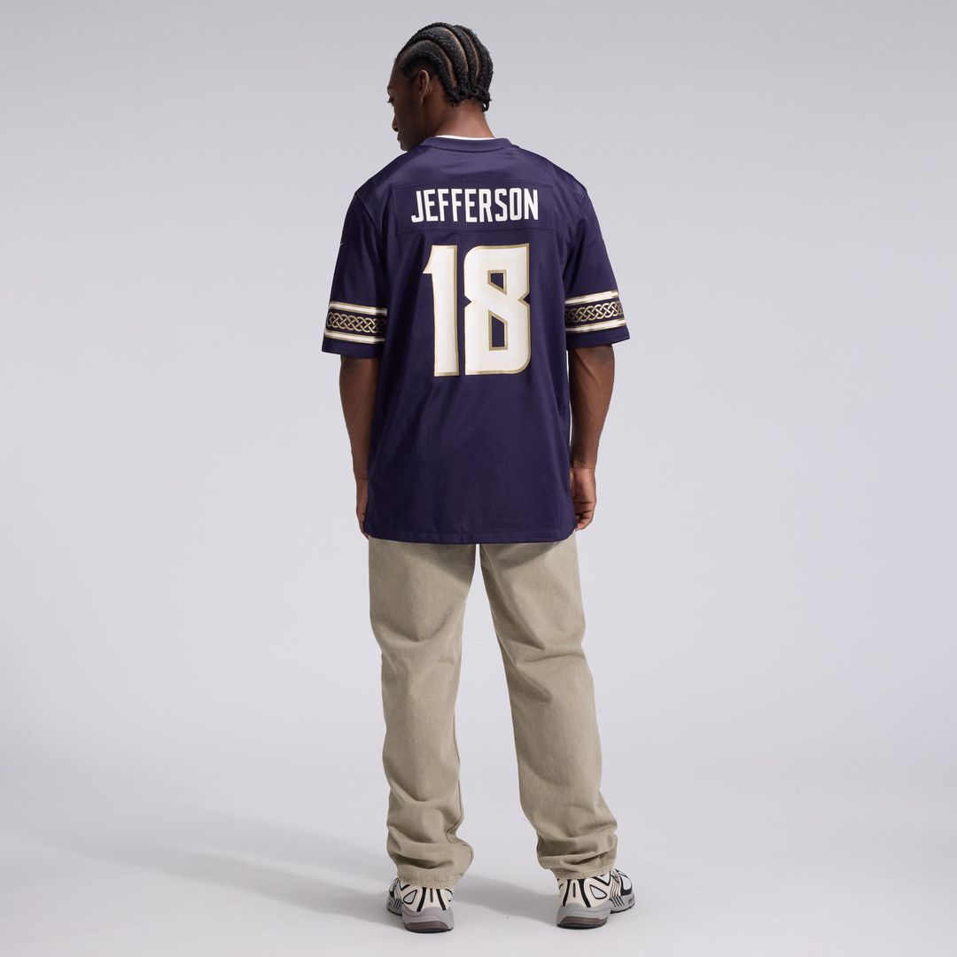 Minnesota Vikings Justin Jefferson Nike Purple 2026 Rivalries Collection Game Jersey product image 5, provided for visual