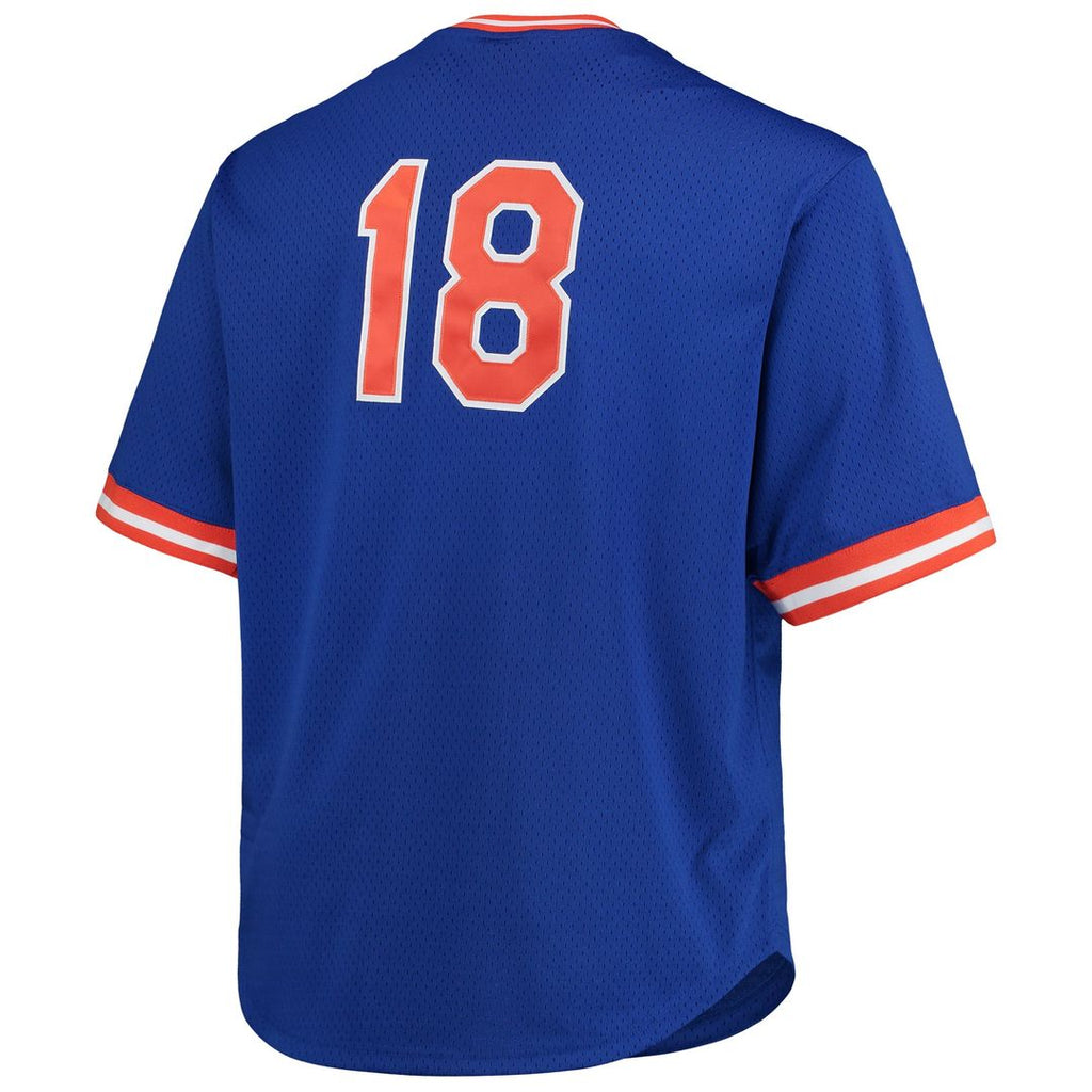 New York Mets Darryl Strawberry Mitchell & Ness Royal Big & Tall Cooperstown Collection Mesh Batting Practice Jersey product