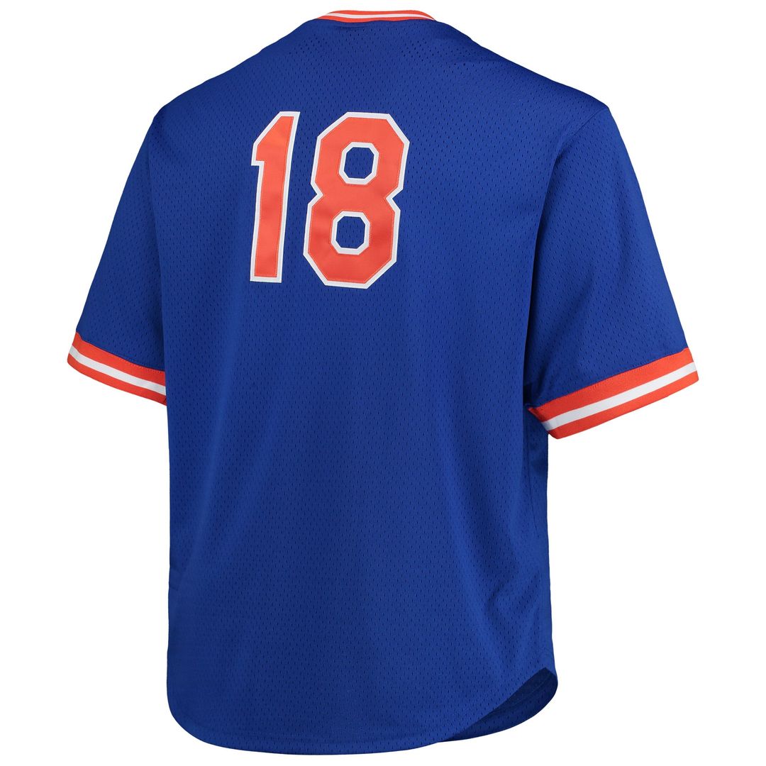 New York Mets Darryl Strawberry Mitchell & Ness Royal Big & Tall Cooperstown Collection Mesh Batting Practice Jersey product