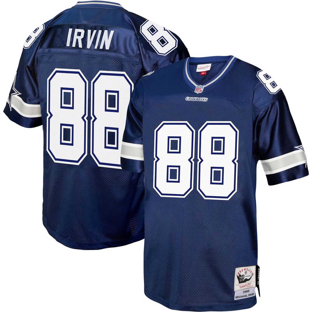 Dallas Cowboys Michael Irvin Mitchell & Ness Navy Legacy Replica Jersey product image 1, provided for visual reference and