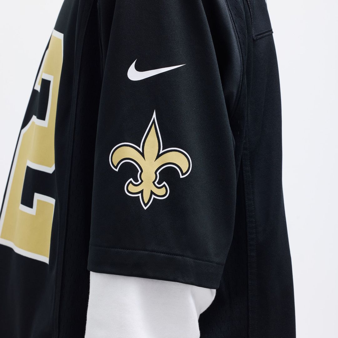 New Orleans Saints Tyrann Mathieu Nike Black Game Jersey product image 10, provided for visual reference and product detail