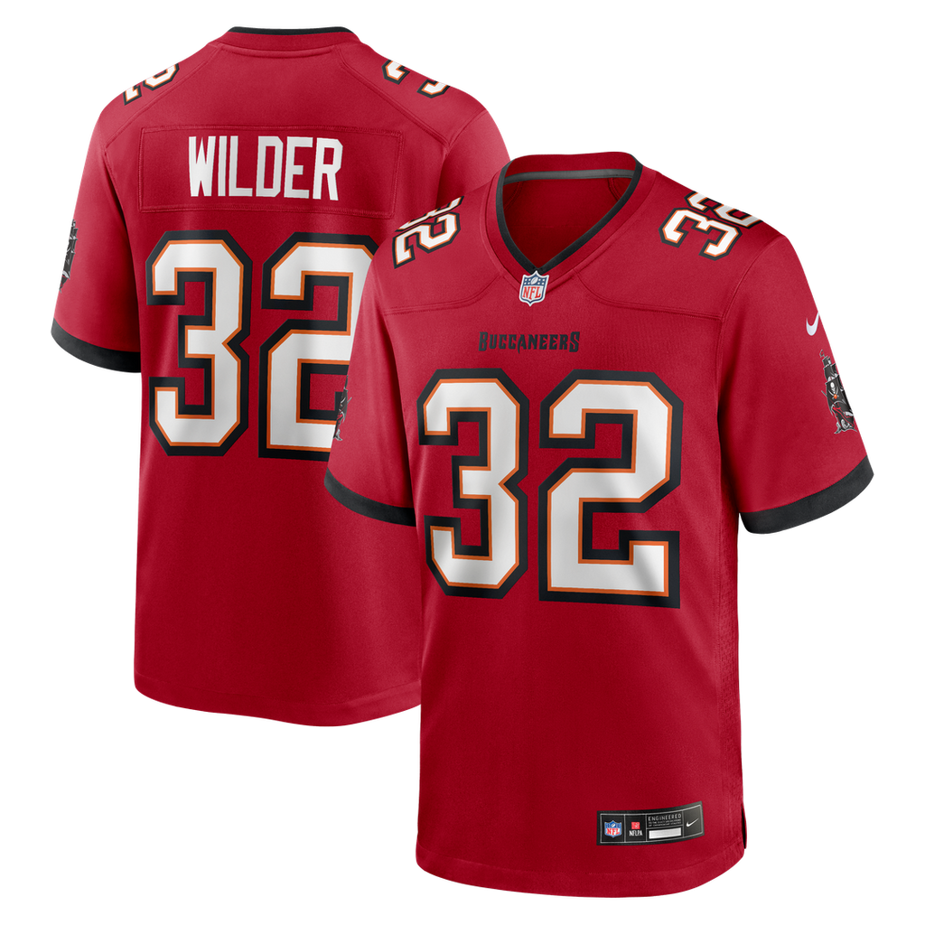 Tampa Bay Buccaneers James Wilder Nike Red Game Retired Player Jersey product image 1, provided for visual reference and
