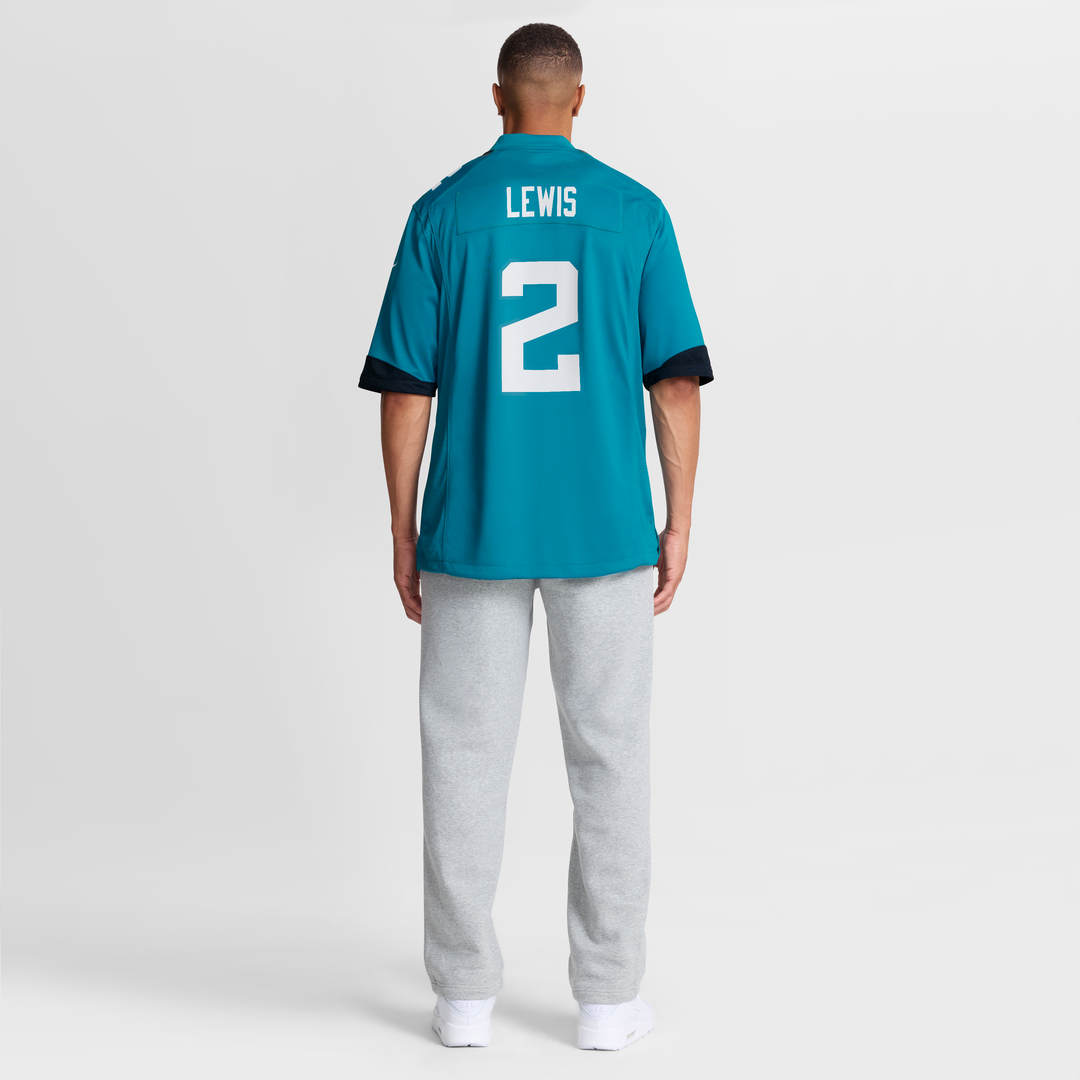 Jacksonville Jaguars Jourdan Lewis Nike Teal Team Game Jersey product image 8, provided for visual reference and product