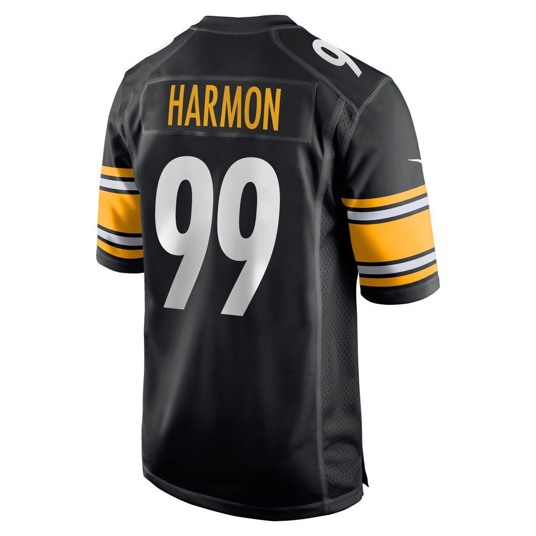 Pittsburgh Steelers Derrick Harmon Nike Black Game Player Jersey product image 3, provided for visual reference and product