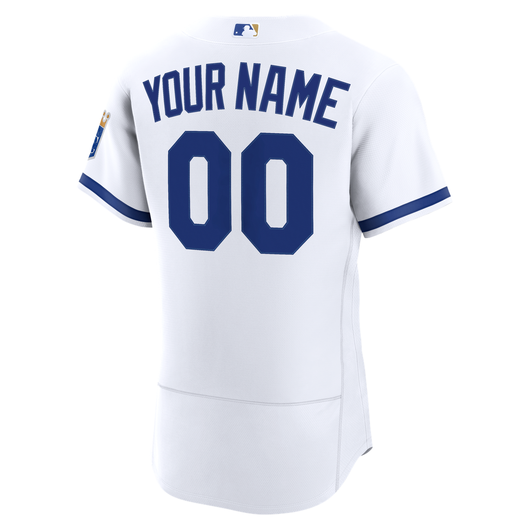 Kansas City Royals Nike White Home Authentic Custom Jersey product image 3, provided for visual reference and product detail