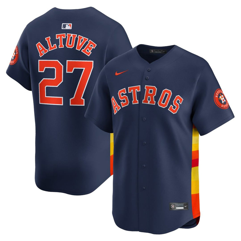 Houston Astros Jose Altuve Nike Navy Alternate Limited Player Jersey product image 1, provided for visual reference and