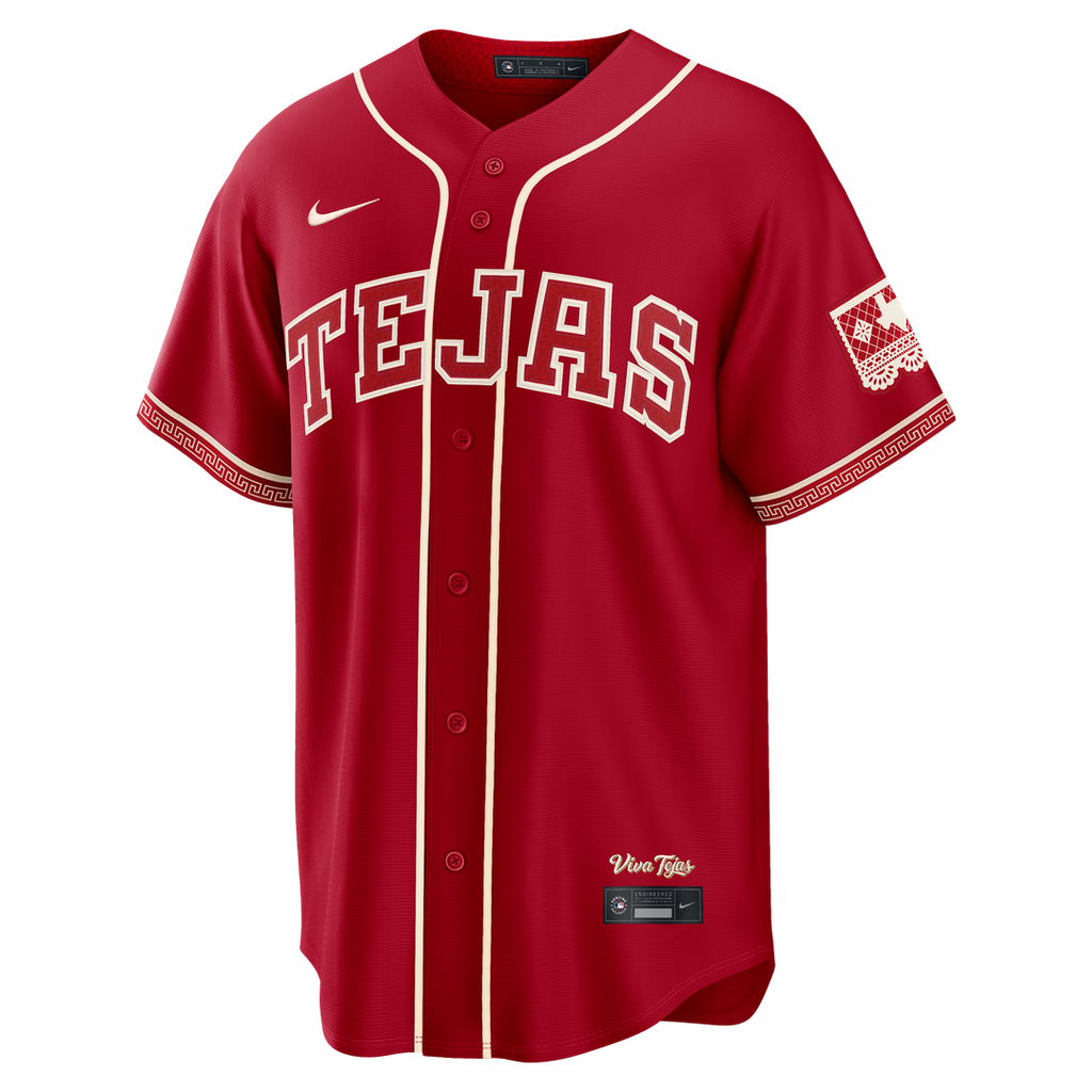 Texas Rangers Nike Red 2026 City Connect Stadium Jersey product image 2, provided for visual reference and product detail