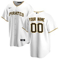 Pittsburgh Pirates Nike White Home Replica Custom Jersey product image 1, provided for visual reference and product detail