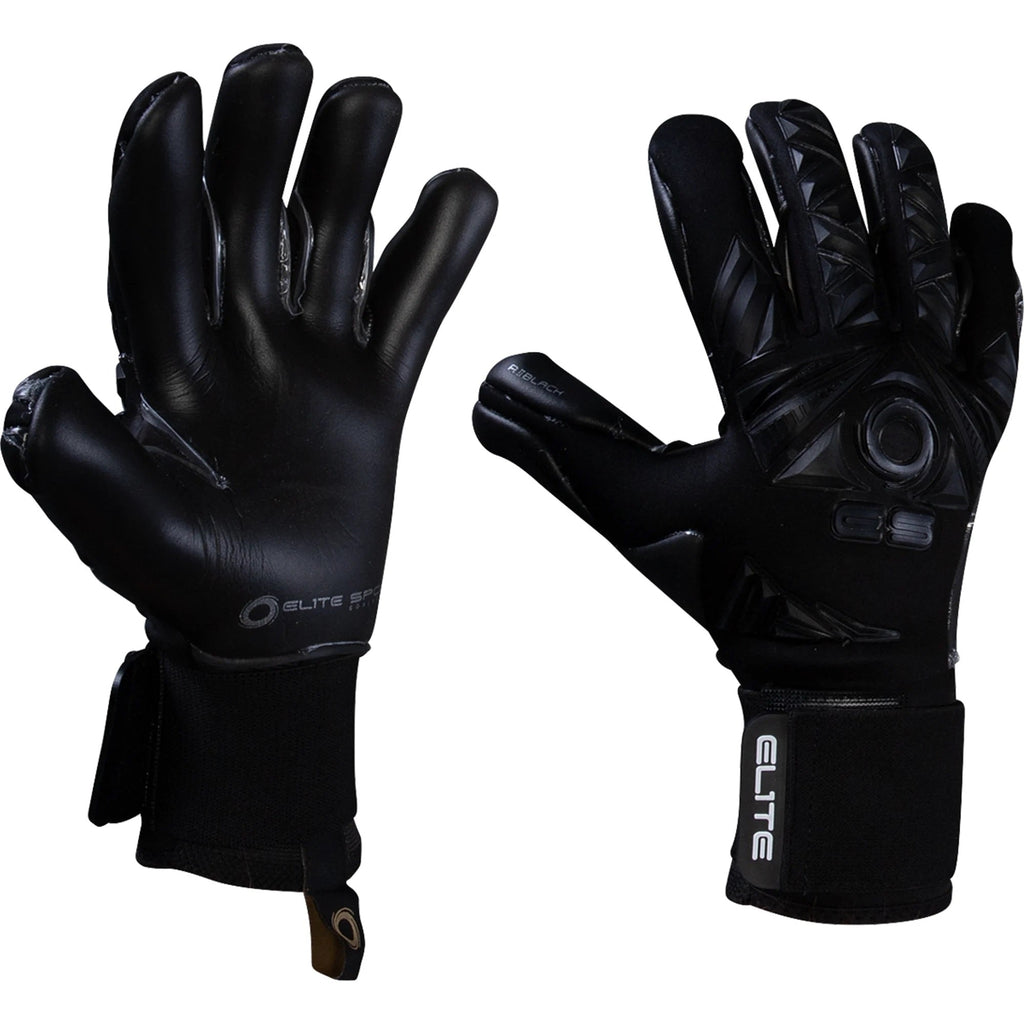 ELITE SPORT Revolution II Blackout Goalkeeper Gloves product image 1, provided for visual reference and product detail review