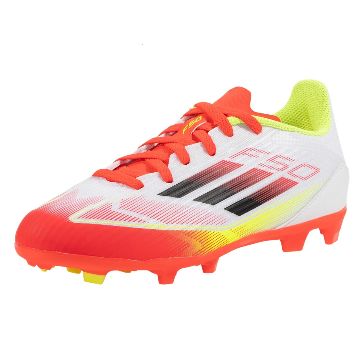 Adidas Jr F50 League FG/MG Firm Ground Soccer Cleat IE3747 product image 1, provided for visual reference and product detail