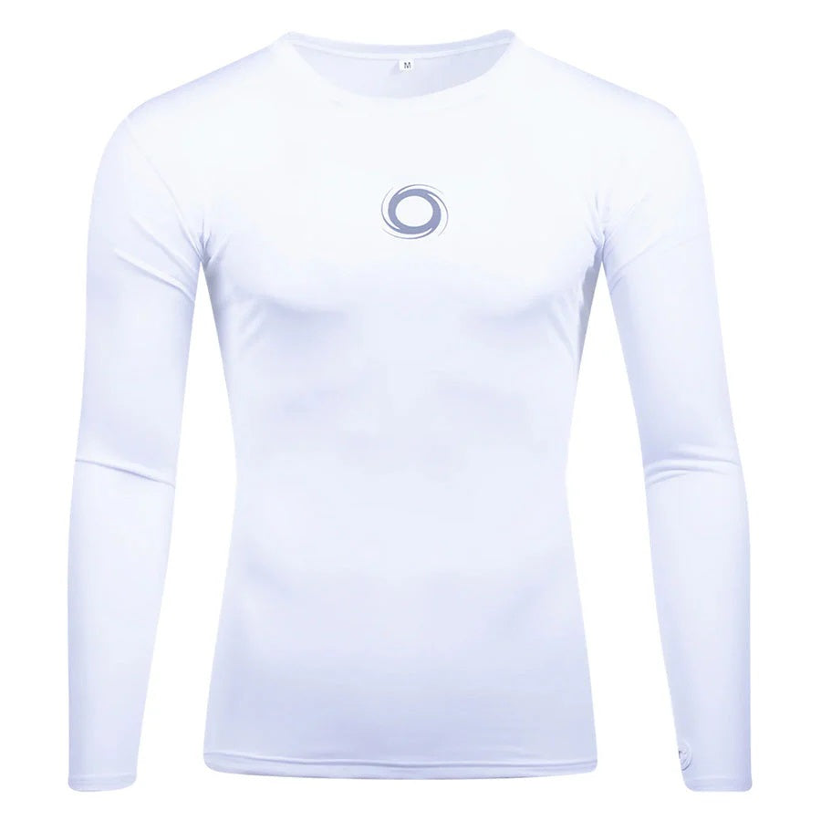 ELITE SPORT Men Compression Shirt - White product image 1, provided for visual reference and product detail review