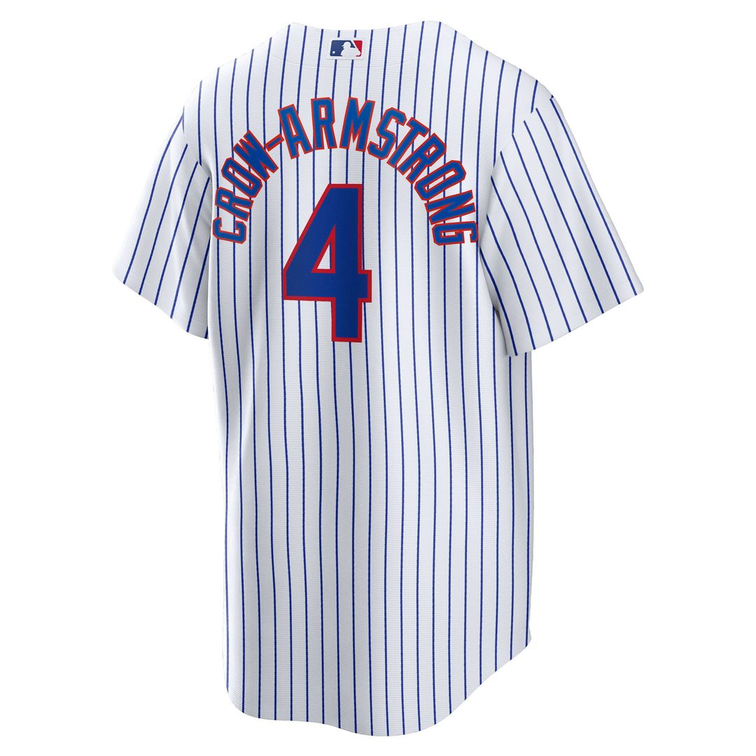 Chicago Cubs Pete Crow-Armstrong Nike White Home Replica Jersey product image 3, provided for visual reference and product