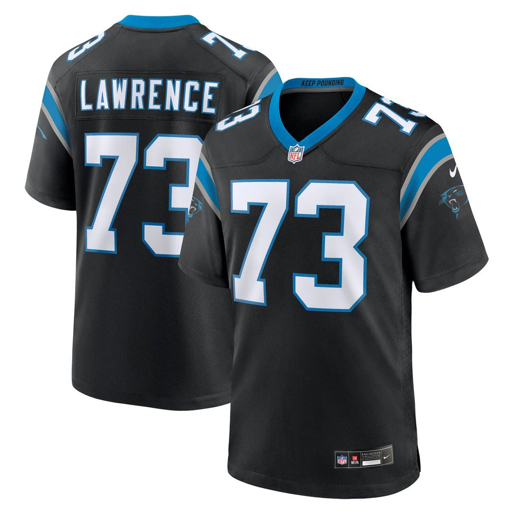 Carolina Panthers Rashard Lawrence Nike Black Game Jersey product image 1, provided for visual reference and product detail