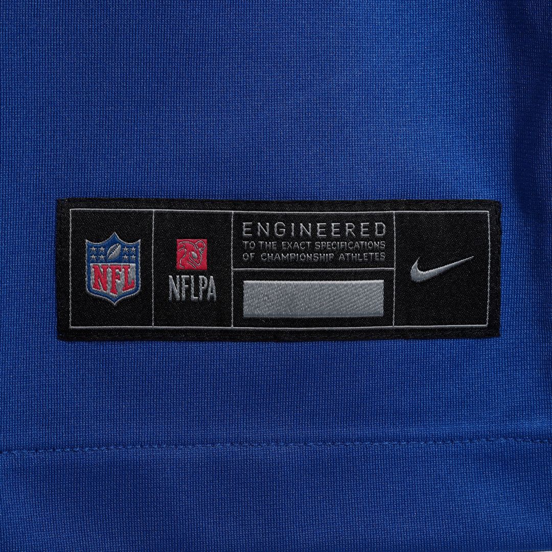New York Giants Tyler Nubin Nike Royal Team Game Jersey product image 6, provided for visual reference and product detail
