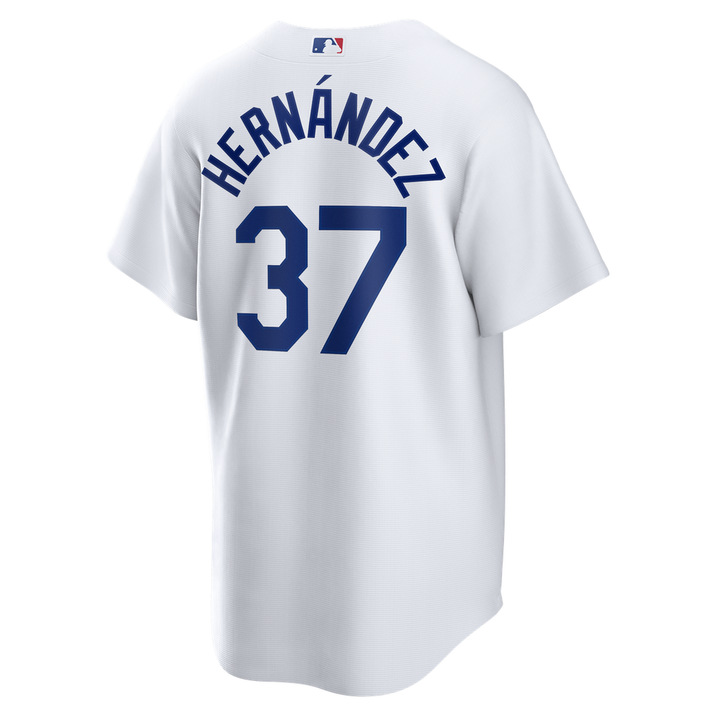 Los Angeles Dodgers Teoscar Hernández Nike White Home Replica Jersey product image 3, provided for visual reference and