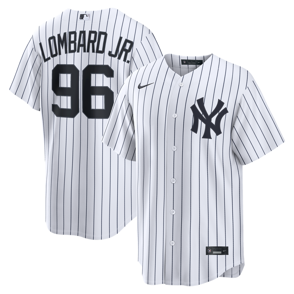 New York Yankees George Lombard Jr. Nike White Home Replica Jersey product image 1, provided for visual reference and