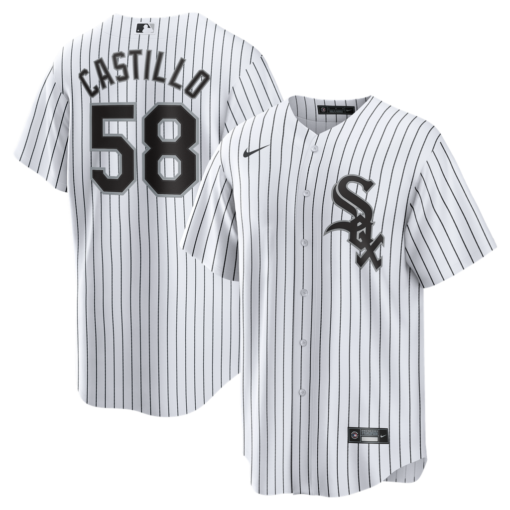 Chicago White Sox Luis Castillo Nike White Home Replica Jersey product image 1, provided for visual reference and product