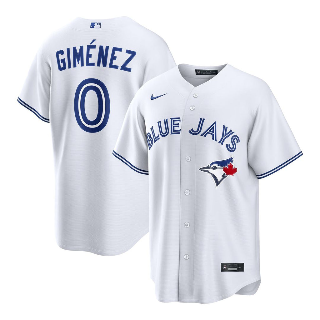 Toronto Blue Jays Andrés Giménez Nike White Home Replica Jersey product image 1, provided for visual reference and product
