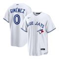 Toronto Blue Jays Andrés Giménez Nike White Home Replica Jersey product image 1, provided for visual reference and product
