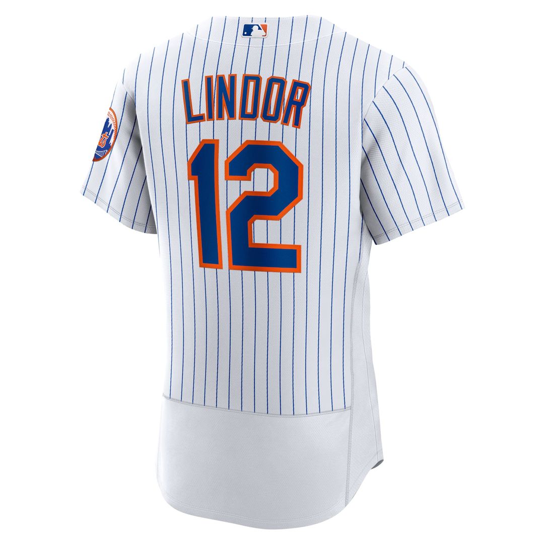 New York Mets Francisco Lindor Nike White Home Authentic Player Jersey product image 7, provided for visual reference and