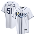 Tampa Bay Rays Freddy Peralta Nike White Home Replica Jersey product image 1, provided for visual reference and product