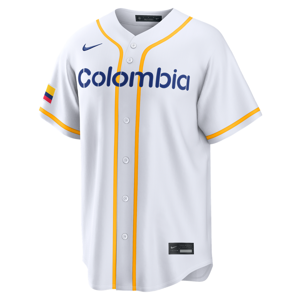 Colombia Baseball Nike White 2026 World Baseball Classic Home Stadium Jersey product image 6, provided for visual reference