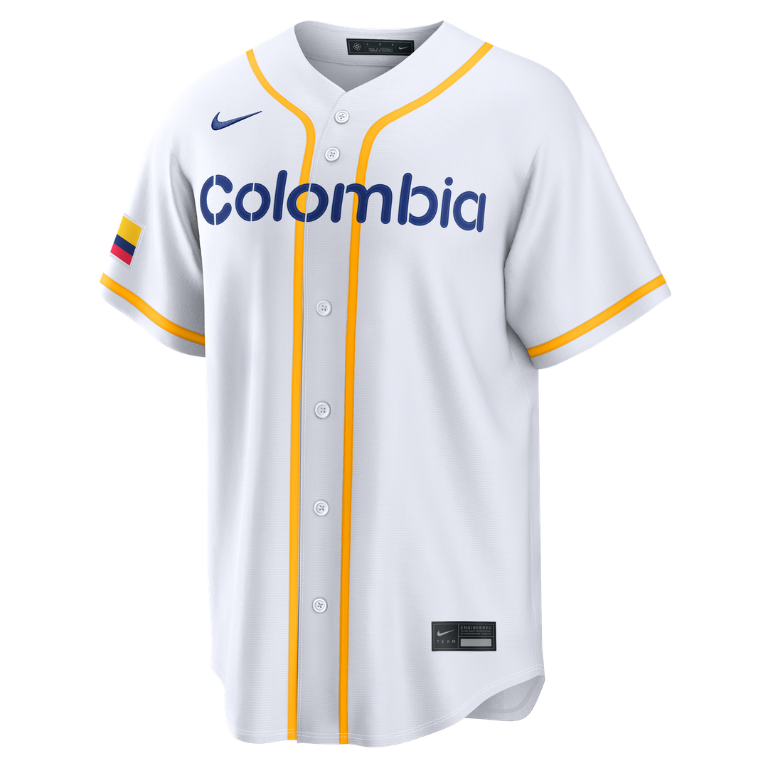 Colombia Baseball Nike White 2026 World Baseball Classic Home Stadium Jersey product image 6, provided for visual reference